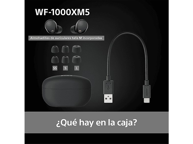 Auriculares True Wireless - Sony WF1000XM5B, Cancelación de ruido (Noise Cancelling), Hi-Res, Google assistant, Alexa, Siri, 24 horas, IPX4, Negro — foto 10