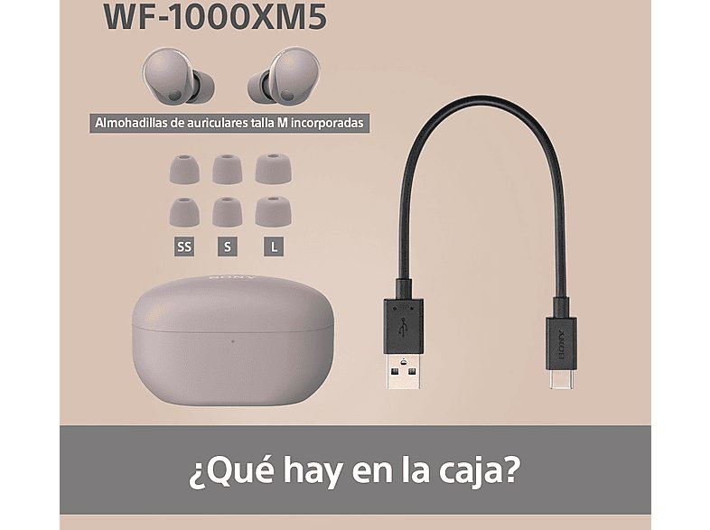 Auriculares True Wireless - Sony WF1000XM5P, Cancelación de ruido (Noise Cancelling), Hi-Res, Google assistant, Alexa, Siri, 24 horas, IPX4, Rosa — foto 10