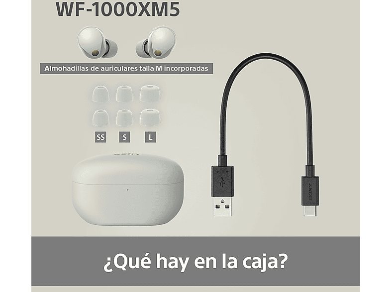 Auriculares True Wireless - Sony WF1000XM5S, Cancelación de ruido (Noise Cancelling), Hi-Res, Google assistant, Alexa, Siri, 24 horas, IPX4, Plata — foto 10