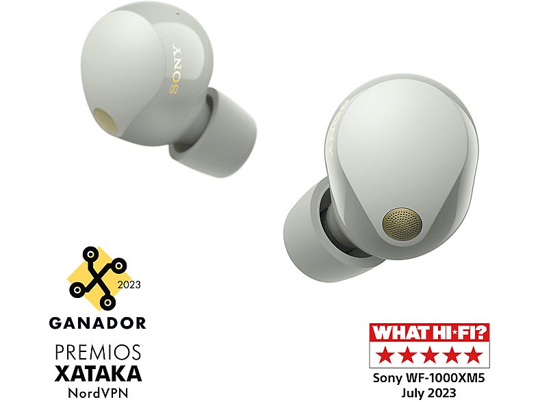 Auriculares True Wireless - Sony WF1000XM5S, Cancelación de ruido (Noise Cancelling), Hi-Res, Google assistant, Alexa, Siri, 24 horas, IPX4, Plata — foto 2