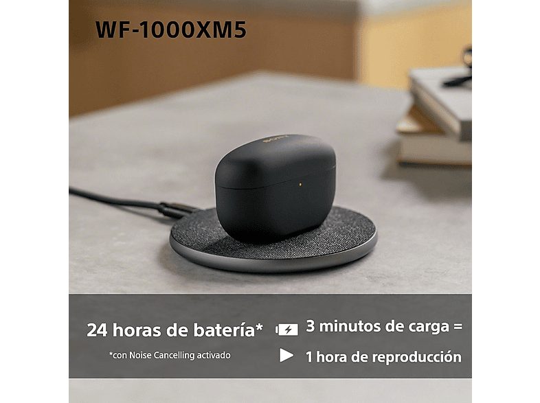 Auriculares True Wireless - Sony WF1000XM5S, Cancelación de ruido (Noise Cancelling), Hi-Res, Google assistant, Alexa, Siri, 24 horas, IPX4, Plata — foto 6