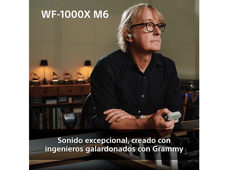 Auriculares True Wireless - Sony WF1000XM6, Cancelación de ruido (ANC), Hi-Res, Bluetooth, Llamadas nítidas, 24 horas, IPX4, iOS/Android, Negro — foto 4