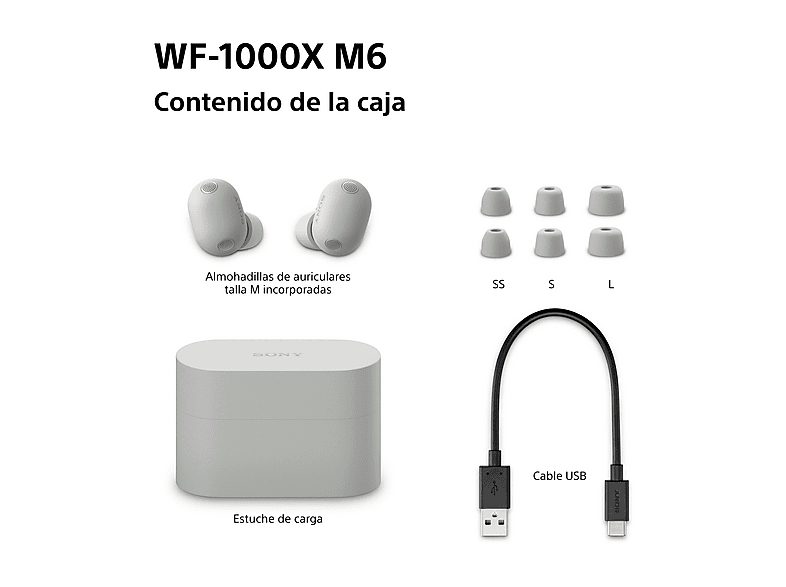 Auriculares True Wireless - Sony WF1000XM6, Cancelación de ruido (ANC), Hi-Res, Bluetooth, Llamadas nítidas, 24 horas, IPX4, iOS/Android, Plata — foto 12