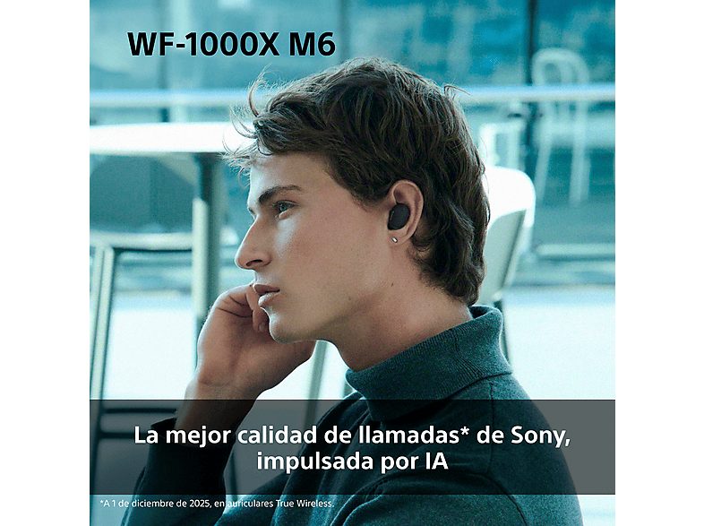 Auriculares True Wireless - Sony WF1000XM6, Cancelación de ruido (ANC), Hi-Res, Bluetooth, Llamadas nítidas, 24 horas, IPX4, iOS/Android, Plata — foto 5