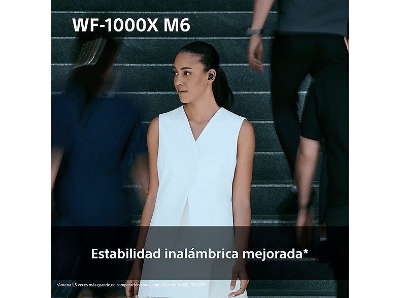 Auriculares True Wireless - Sony WF1000XM6, Cancelación de ruido (ANC), Hi-Res, Bluetooth, Llamadas nítidas, 24 horas, IPX4, iOS/Android, Plata — foto 7