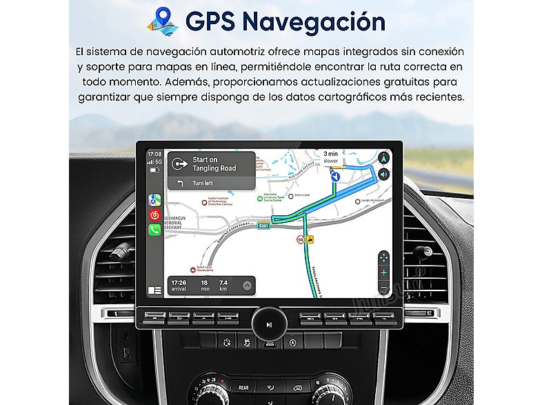 Autorradio  - 2 DIN Para Benz Vito 3 W447 2014-2020 Carplay GPS Navi 6+128GB Octa-Core CESTOVET, 13,1 "", 2*USB, Black — foto 4