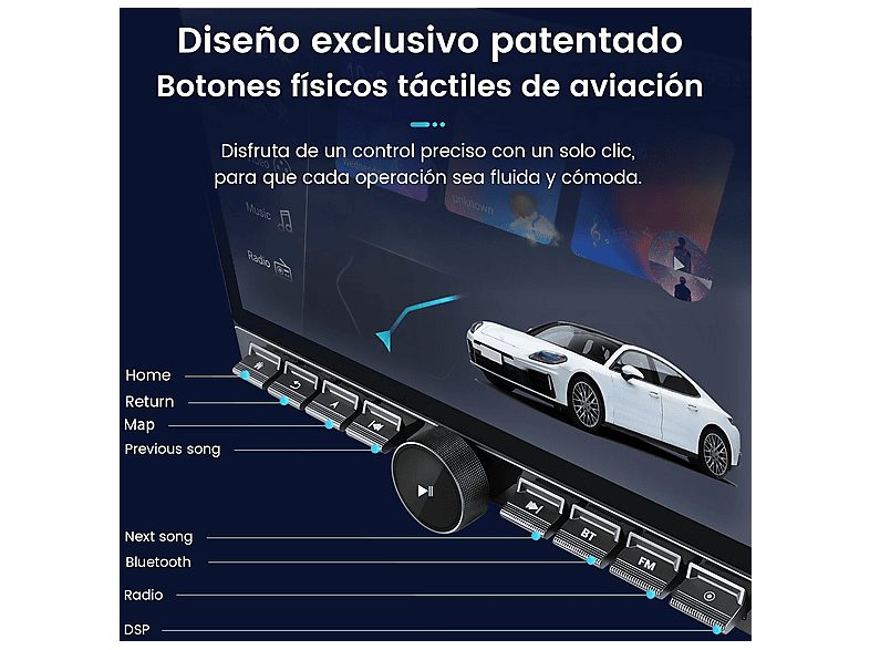 Autorradio  - 2 DIN Para Benz Vito 3 W447 2014-2020 Carplay GPS Navi 6+128GB Octa-Core CESTOVET, 13,1 "", 2*USB, Black — foto 6