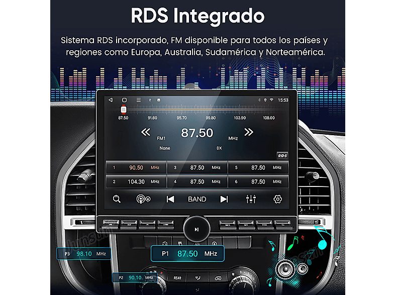 Autorradio  - 2 DIN Para Benz Vito 3 W447 2014-2020 Carplay GPS Navi 6+128GB Octa-Core CESTOVET, 13,1 "", 2*USB, Black — foto 8