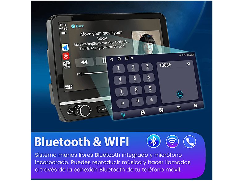 Autorradio  - 2 DIN Para Citroen Berlingo 2 B9/ Peugeot Partner 2008-2019 Carplay Android Auto 64GB JUNSUN, 10,1 "", 2*USB, black — foto 10