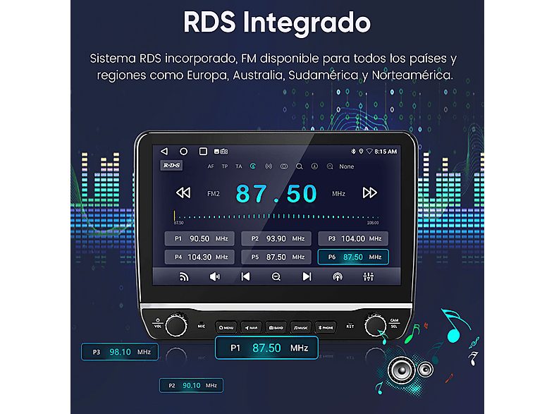Autorradio  - 2 DIN Para Citroen Berlingo 2 B9/ Peugeot Partner 2008-2019 Carplay Android Auto 64GB JUNSUN, 10,1 "", 2*USB, black — foto 11