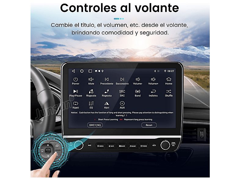 Autorradio  - 2 DIN Para Citroen Berlingo 2 B9/ Peugeot Partner 2008-2019 Carplay Android Auto 64GB JUNSUN, 10,1 "", 2*USB, black — foto 6