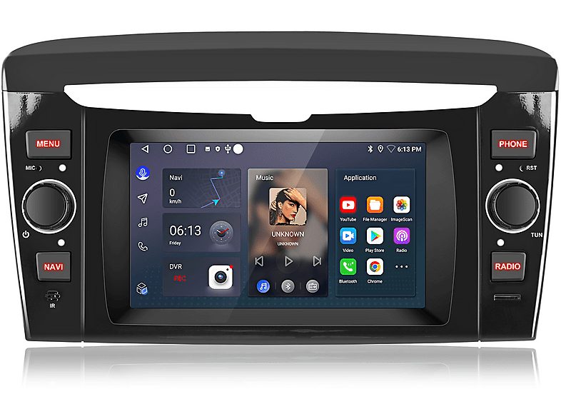 JUNSUN Autorradio  - 2 DIN para Lancia Ypsilon 2012-2020 CARPLAY Android Auto 2+64GB JUNSUN, 6,2 "", 2*USB, black
