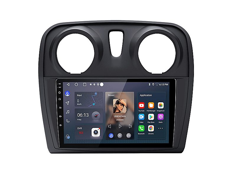 JUNSUN Autorradio  - 2 DIN Para Logan 2 / Sandero 2  (2012-2019) Carplay Android Auto 64GB JUNSUN, 9 "", 2*USB, Black