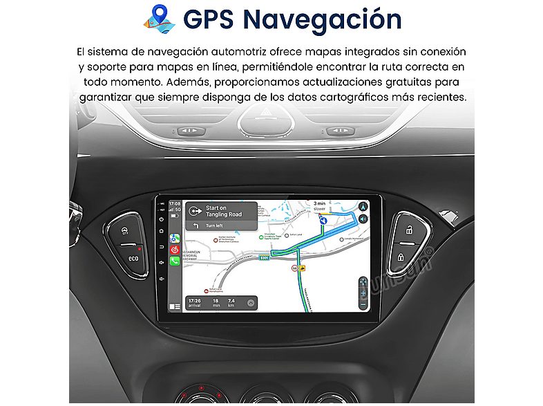 Autorradio  - 2 DIN para Opel Adam Corsa E Carplay Android Auto 64GB JUNSUN, 9 "", 2*USB, Negro — foto 5