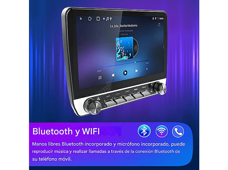 Autorradio  - 2 DIN para Renault Master 3/Opel Movano B/Nissan NV400 2010~2018 Carplay Android Auto 1+32GB JUNSUN, 10,1 "", 2*USB, black — foto 10