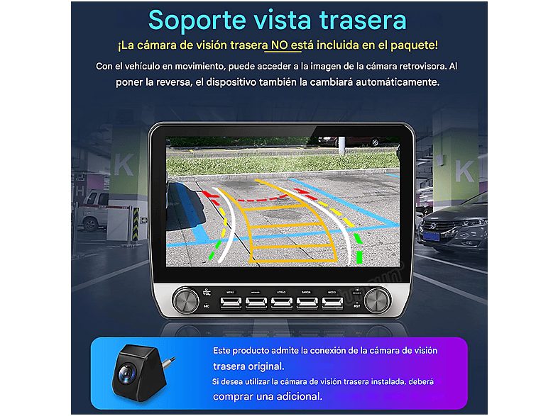 Autorradio  - 2 DIN para Renault Master 3/Opel Movano B/Nissan NV400 2010~2018 Carplay Android Auto 1+32GB JUNSUN, 10,1 "", 2*USB, black — foto 9