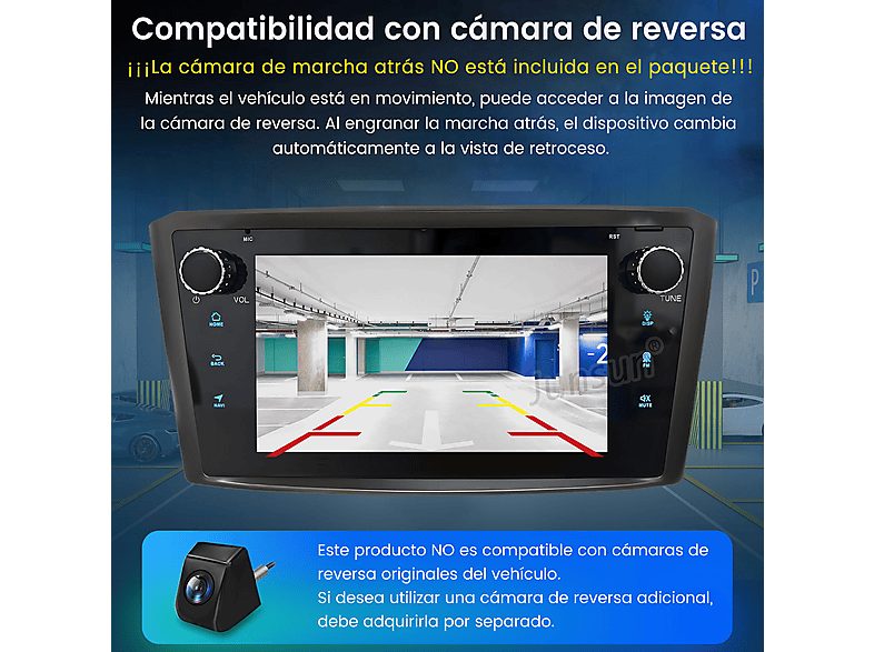 Autorradio  - 2 DIN para Toyota Avensis 2008-2015 Carplay Android Auto 64GB JUNSUN, 7 "", 2*USB, black — foto 9