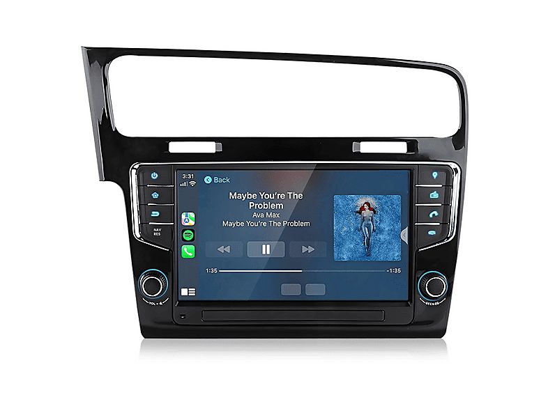JUNSUN Autorradio  - 2 DIN para VW Golf VII MK7 (2013-2020) CARPLAY Android Auto 64GB JUNSUN, 9 "", 2*USB, Black