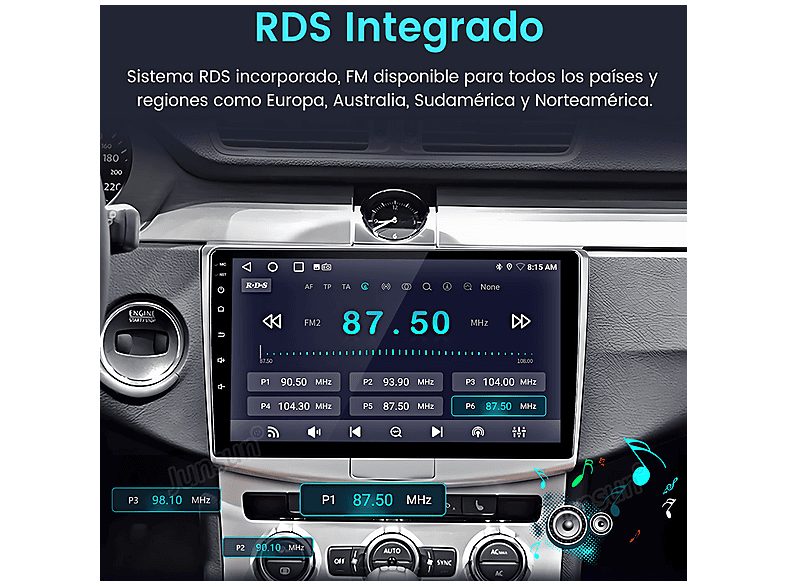 Autorradio  - 2 DIN para VW Passat B7 2010-2015  CARPLAY Android Auto 64GB JUNSUN, 10,1 "", 2*USB, silver — foto 11