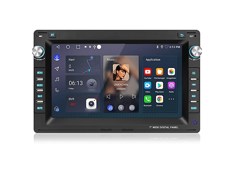 JUNSUN Autorradio  - 6G+128G 8-Core VW T5 Golf 4 Bora Polo JUNSUN, 7 "", 2*USB, Black