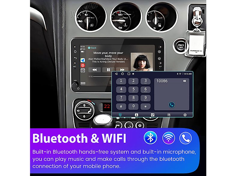 Autorradio  - Alfa Romeo 159 2004-2011 2+32GB CARPLAY SMORGR, 7 "", 2*USB, Black — foto 6
