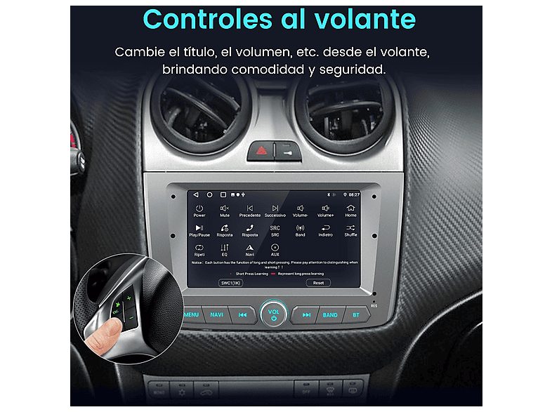 Autorradio  - Alfa Romeo Mito 2008-2016 2+64GB CARPLAY SMORGR, 7 "", 2*USB, Black — foto 6