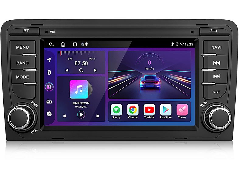 JUNSUN Autorradio  - Audi A3 S3 RS3 8P 8V 2008-2012 CARPLAY 32GB JUNSUN, 7 "", 2*USB, Black