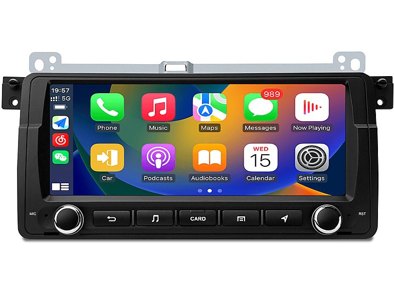 JUNSUN Autorradio  - BMW Serie 3 E46 318 320 32GB CARPLAY JUNSUN, 8 "", 2*USB, Black