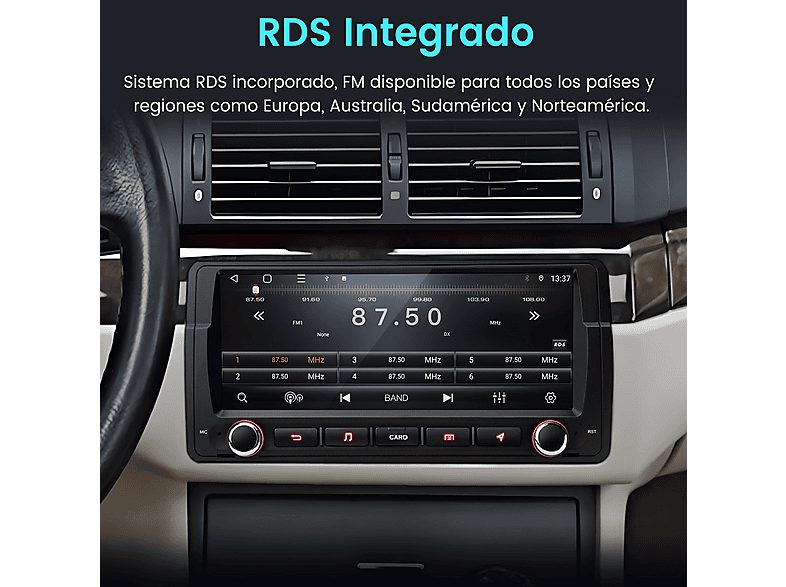 Autorradio  - BMW Serie 3 E46 318 320 32GB CARPLAY JUNSUN, 8 "", 2*USB, Black — foto 9