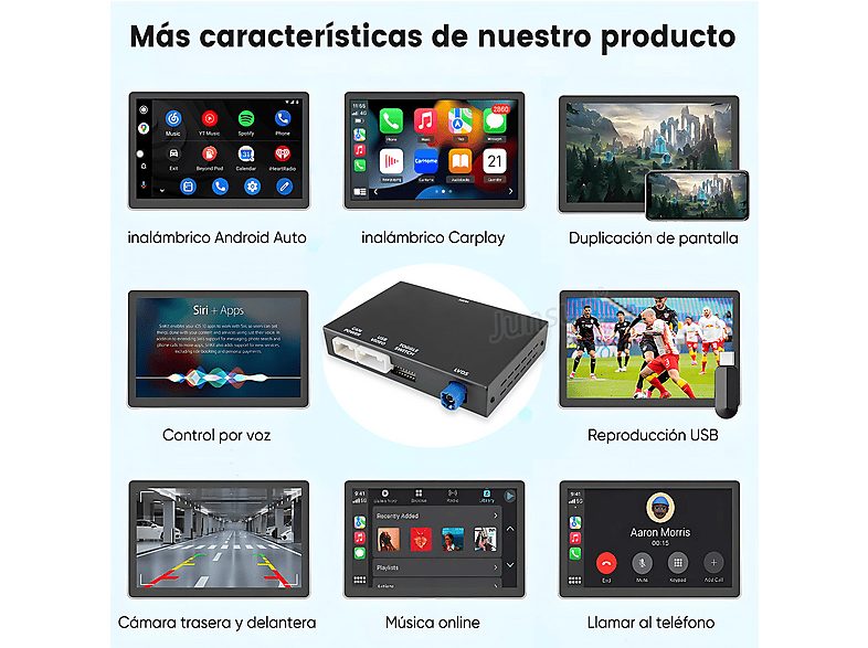 Autorradio  - Carplay Android auto Para Audi MMI3G A6 A6L A7 CESTOVET, 0 "", 2*USB, Black — foto 5