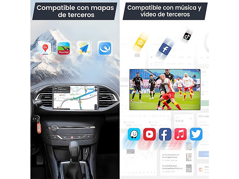 Autorradio  - CarPlay Android Auto Para Peugeot Citroen DS MRN SMEG 2013-2016 CESTOVET, 0 "", 2*USB, Black — foto 8
