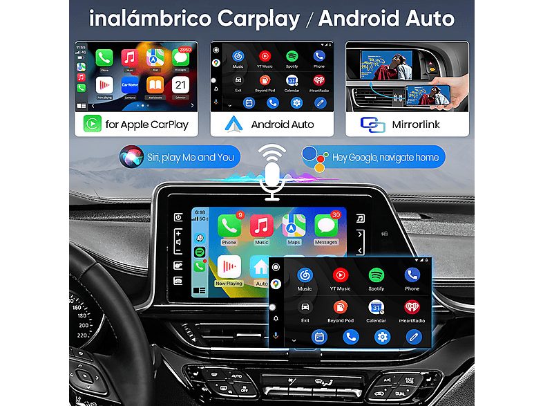 Autorradio  - Carplay Android auto Para Toyota 2014-2019 plug-and-play CESTOVET, 0 "", 2*USB, Black — foto 4