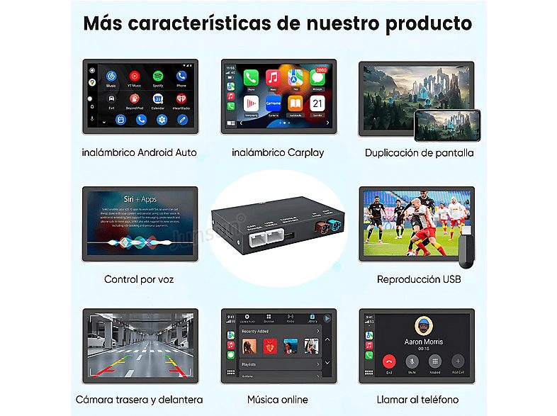 Autorradio  - Carplay Para BMW Sistema EVO- BMW 1 2 3 4 5 6 7 X1 X3 X4 X5 CESTOVET, 0 "", 2*USB, Black — foto 5