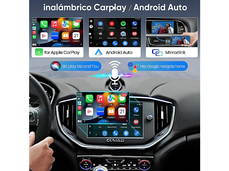 Autorradio  - Carplay Para Maserati, Fiat Freemont , Chrysler 300C , Dodge CESTOVET, 0 "", 2*USB, Black — foto 4