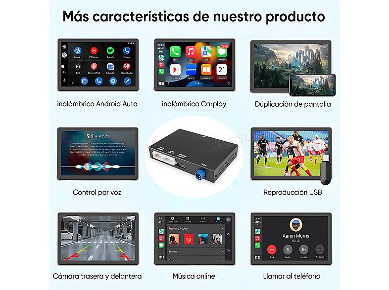 Autorradio  - Carplay Para Maserati, Fiat Freemont , Chrysler 300C , Dodge CESTOVET, 0 "", 2*USB, Black — foto 5