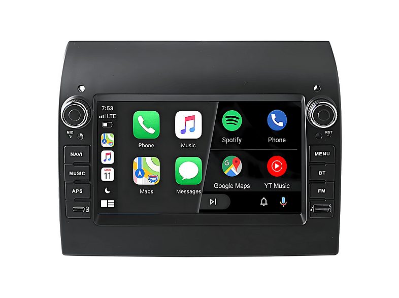 SMORGR Autorradio  - Fiat Ducato Peugeot Boxer [2GB+64GB] CARPLAY SMORGR, 7 "", 2*USB, Black