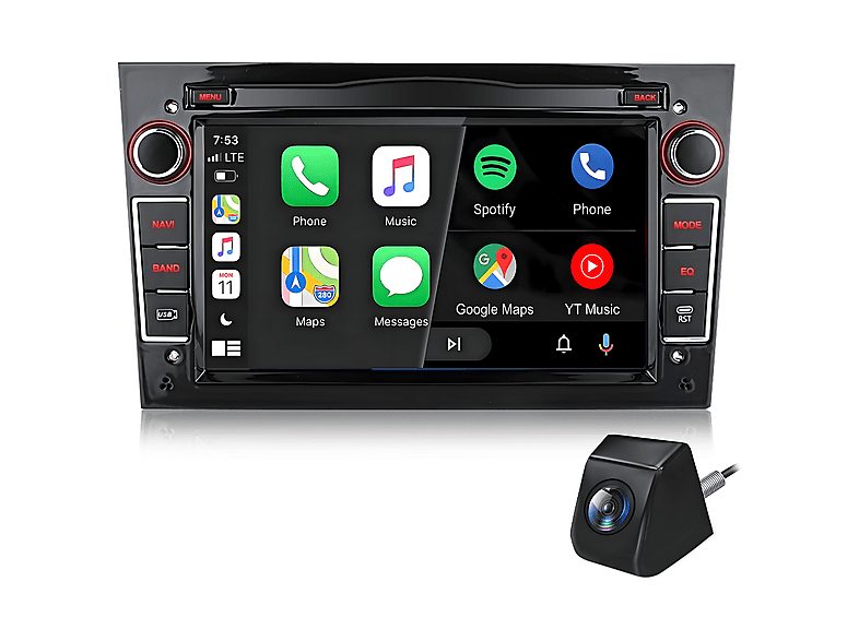 SMORGR Autorradio  - Opel con Carplay/Android Auto 64GB CARPLAY SMORGR, 7 "", 2*USB, Black