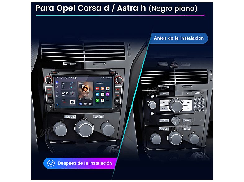Autorradio  - Opel con Carplay/Android Auto 64GB CARPLAY SMORGR, 7 "", 2*USB, Black — foto 2