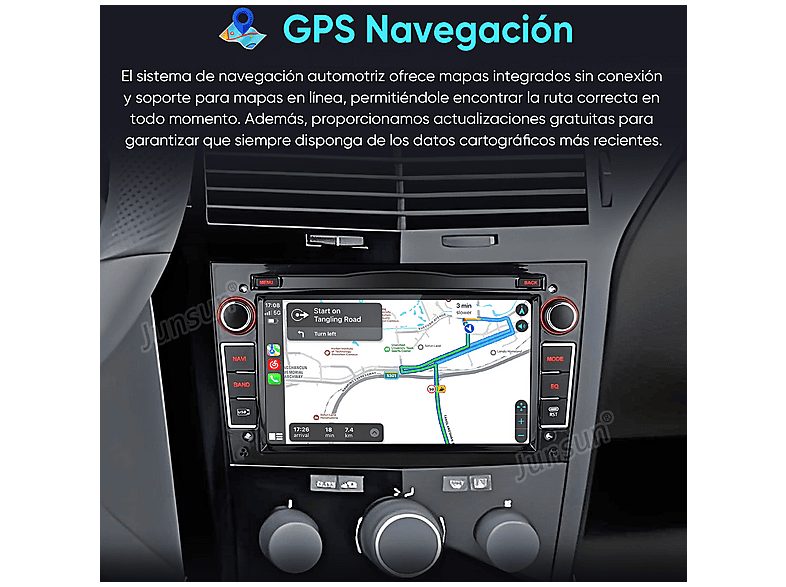 Autorradio  - Opel con Carplay/Android Auto 64GB CARPLAY SMORGR, 7 "", 2*USB, Black — foto 3