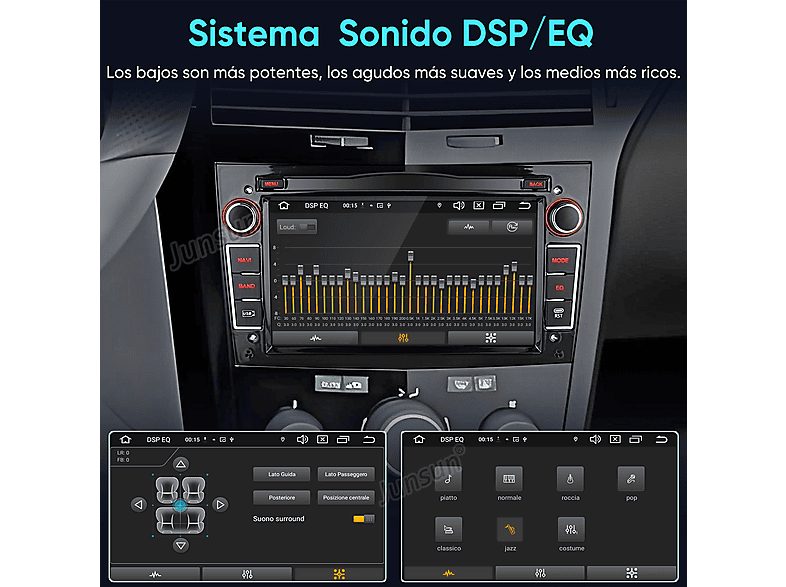 Autorradio  - Opel con Carplay/Android Auto 64GB CARPLAY SMORGR, 7 "", 2*USB, Black — foto 4