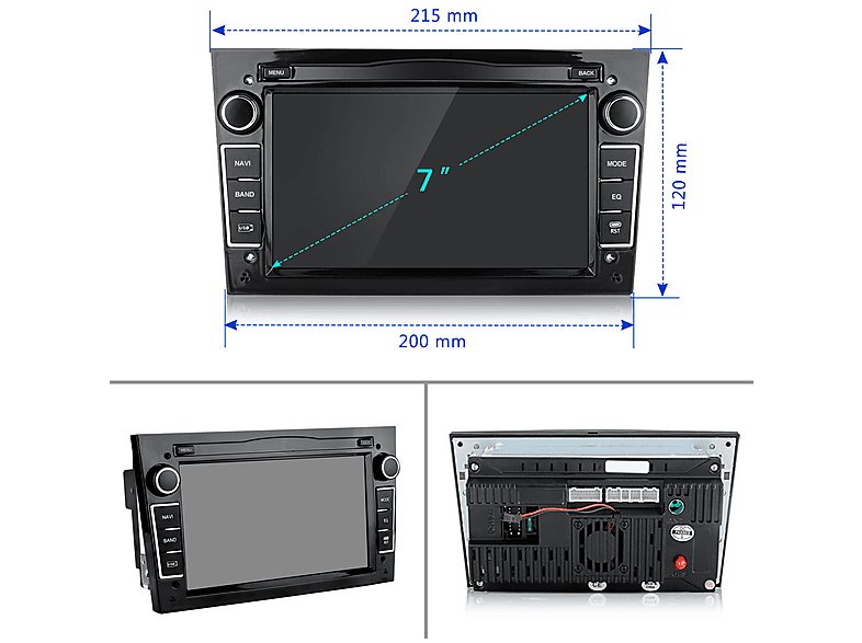 Autorradio  - Opel con Carplay/Android Auto 64GB CARPLAY SMORGR, 7 "", 2*USB, Black — foto 5