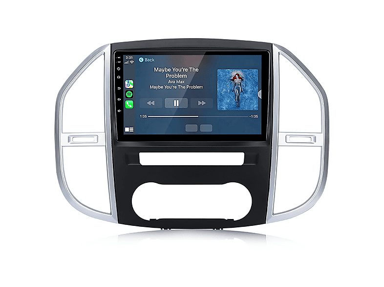 JUNSUN Autorradio  - Para Benz Vito 3 W447 (2014-2020) CARPLAY Android Auto 128GB Octa-Core JUNSUN, 10,1 "", 2*USB 1*RCA, Black