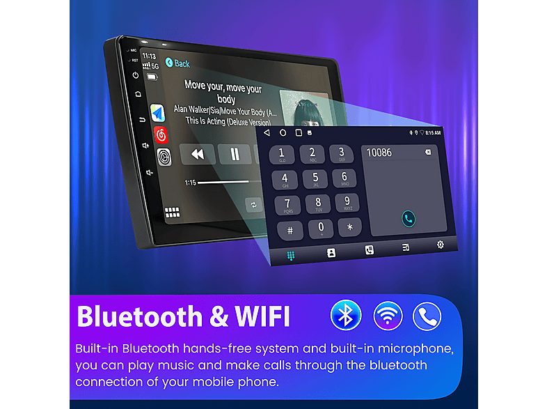 Autorradio  - para BMW 3er E90 E91 E92 E93 Carplay Android Auto 64GB +Cámara JUNSUN, 9 "", 2*USB, black — foto 10