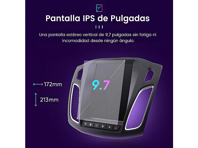 Autorradio  - Para Ford Focus 2012-2017 Carplay GPS Navi WIFI 2+32GB CESTOVET, 9,7 "", 2*USB, Black — foto 10