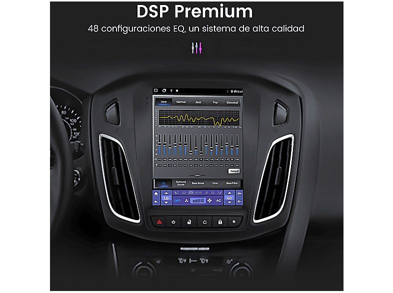 Autorradio  - Para Ford Focus 2012-2017 Carplay GPS Navi WIFI 2+32GB CESTOVET, 9,7 "", 2*USB, Black — foto 5