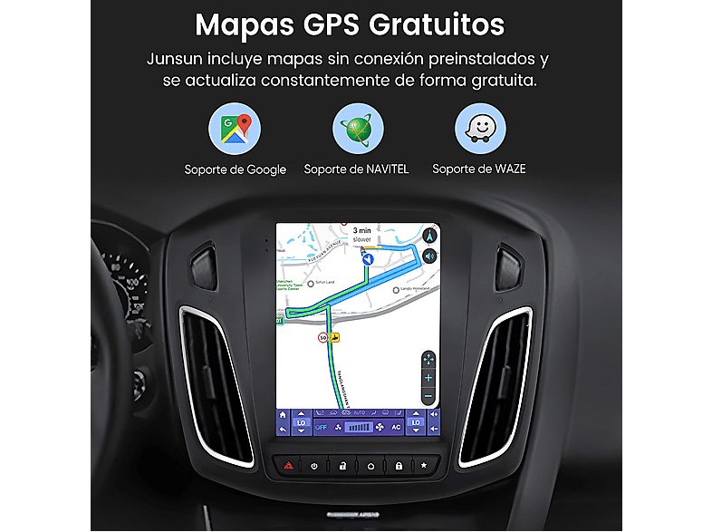 Autorradio  - Para Ford Focus 2012-2017 Carplay GPS Navi WIFI 2+32GB CESTOVET, 9,7 "", 2*USB, Black — foto 9