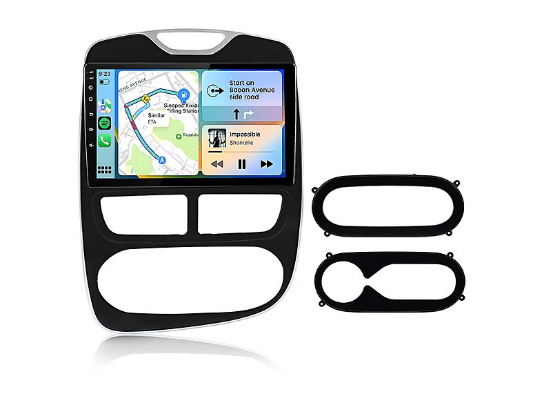 JUNSUN Autorradio  - Para Renault Clio (2012-2016)  Carplay Android Auto 4+64GB Octa-Core JUNSUN, 10,1 "", 2*USB, black