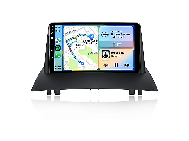 JUNSUN Autorradio  - Para Renault Megane 2 2002-2009 CARPLAY Android Auto 4+64GB Octa-Core JUNSUN, 9 "", 2*USB, black