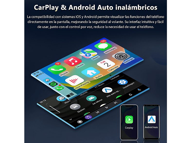 Autorradio  - Para Renault Megane 2 2002-2009 CARPLAY Android Auto 4+64GB Octa-Core JUNSUN, 9 "", 2*USB, black — foto 5