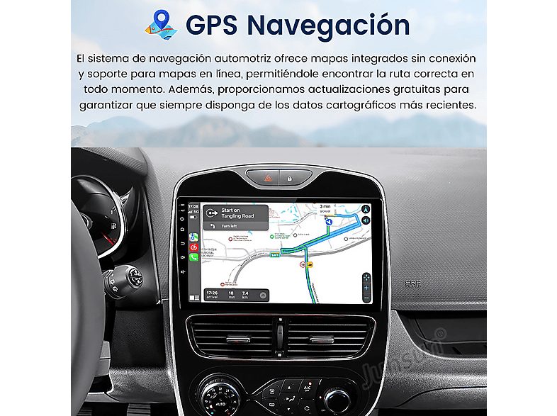 Autorradio  - Para Reuault Clio 4 (2016-2019) CARPLAY Android Auto 128GB Octa-Core JUNSUN, 10,1 "", 2*USB 1*RCA, Black — foto 4